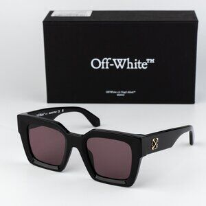 Off-White JACKSON Men Sunglasses Black Burgundy Square OERI13I 1028 AUTHENTIC